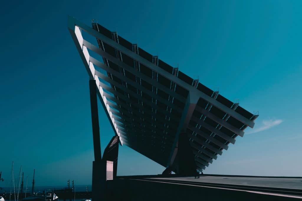 Black and Silver Solar Panel. Solving Problem associated with lack of energy